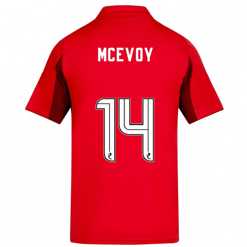 Danxen Mujer Camiseta Holly Mcevoy #14 Rojo Borgoña 1ª Equipación 2025/26 La Camisa México