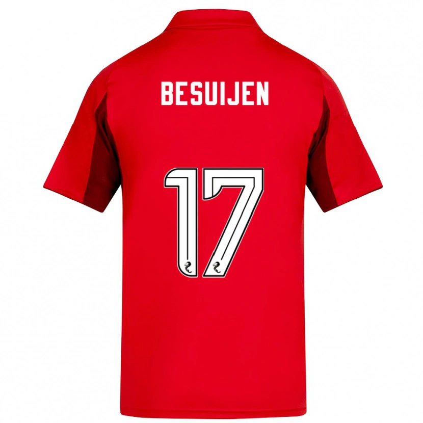 Danxen Mujer Camiseta Vicente Besuijen #17 Rojo Borgoña 1ª Equipación 2025/26 La Camisa México