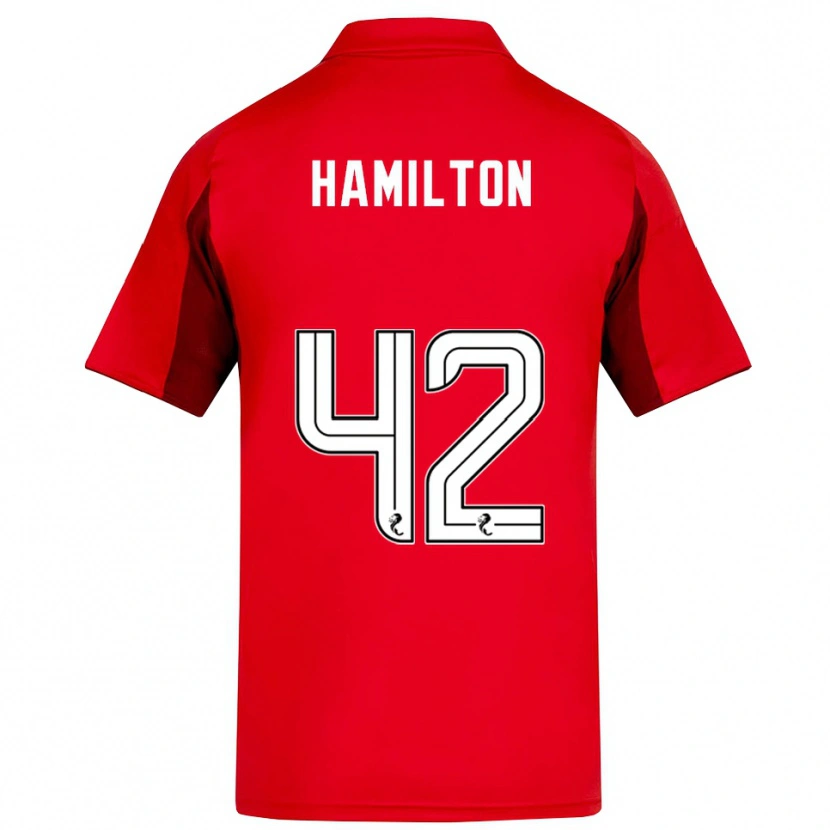 Danxen Mujer Camiseta Brendan Hamilton #42 Rojo Borgoña 1ª Equipación 2025/26 La Camisa México