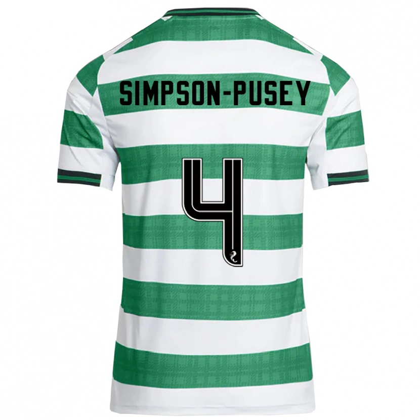 Danxen Mujer Camiseta Jahmai Simpson-Pusey #4 Verde Blanco 1ª Equipación 2025/26 La Camisa México