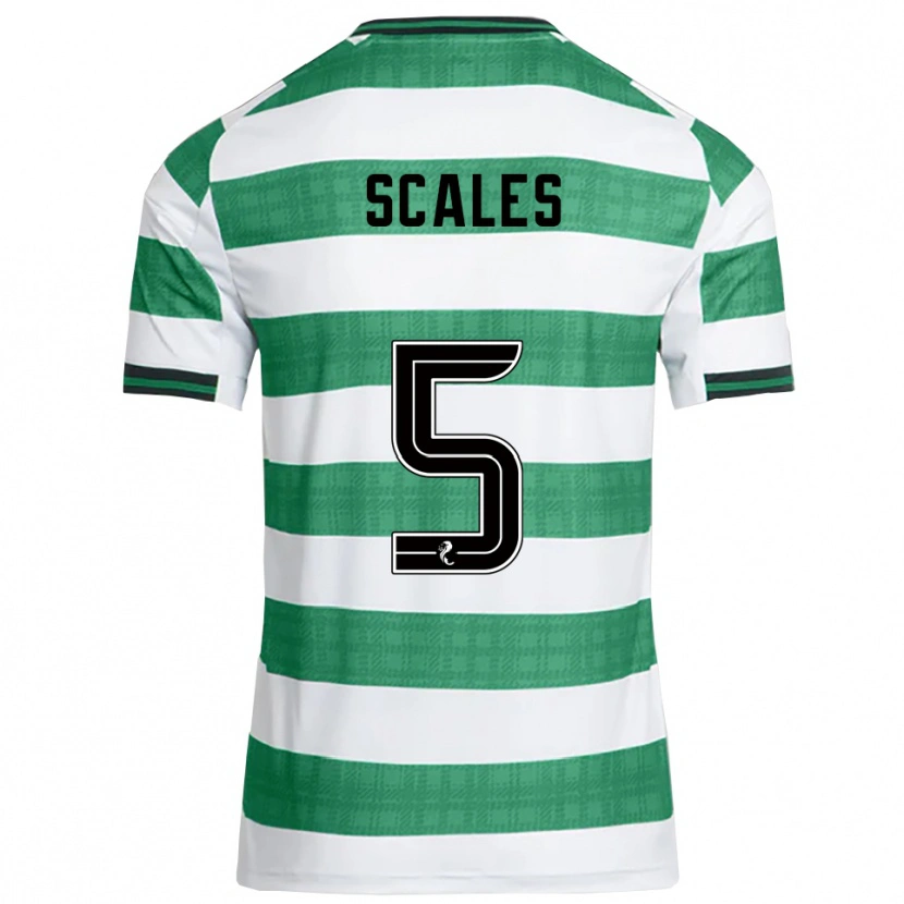 Danxen Mujer Camiseta Liam Scales #5 Verde Blanco 1ª Equipación 2025/26 La Camisa México