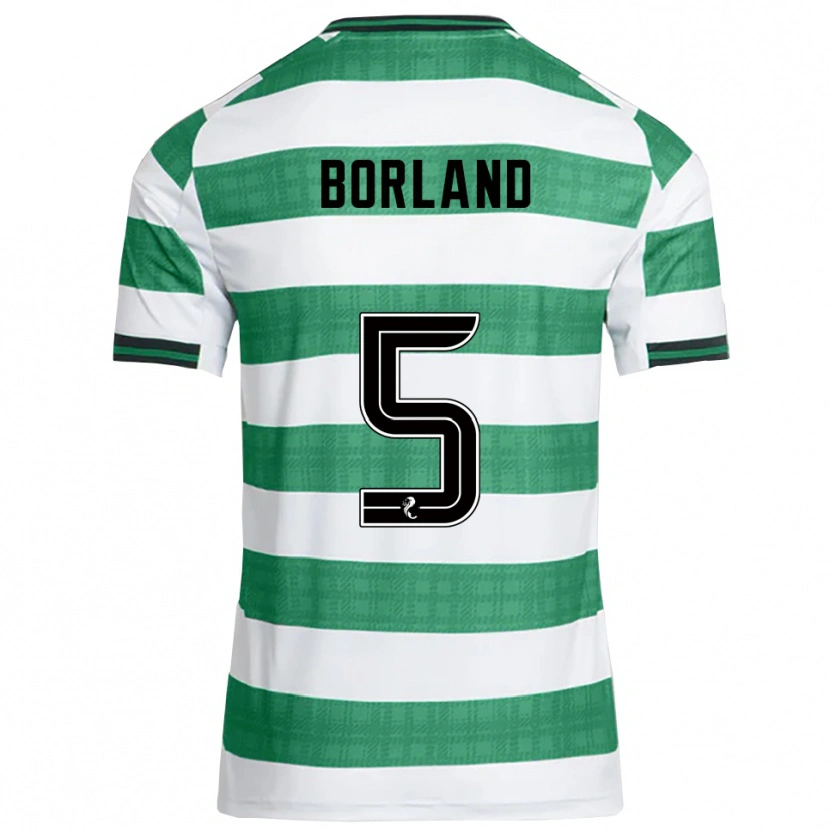 Danxen Mujer Camiseta Hayden Borland #5 Verde Blanco 1ª Equipación 2025/26 La Camisa México