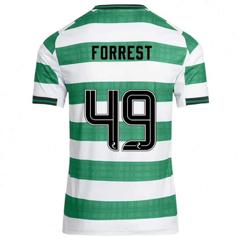 Danxen Mujer Camiseta James Forrest #49 Verde Blanco 1ª Equipación 2025/26 La Camisa México