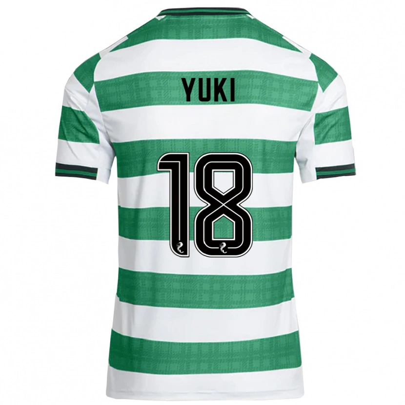 Danxen Mujer Camiseta Yuki Kobayashi #18 Verde Blanco 1ª Equipación 2025/26 La Camisa México