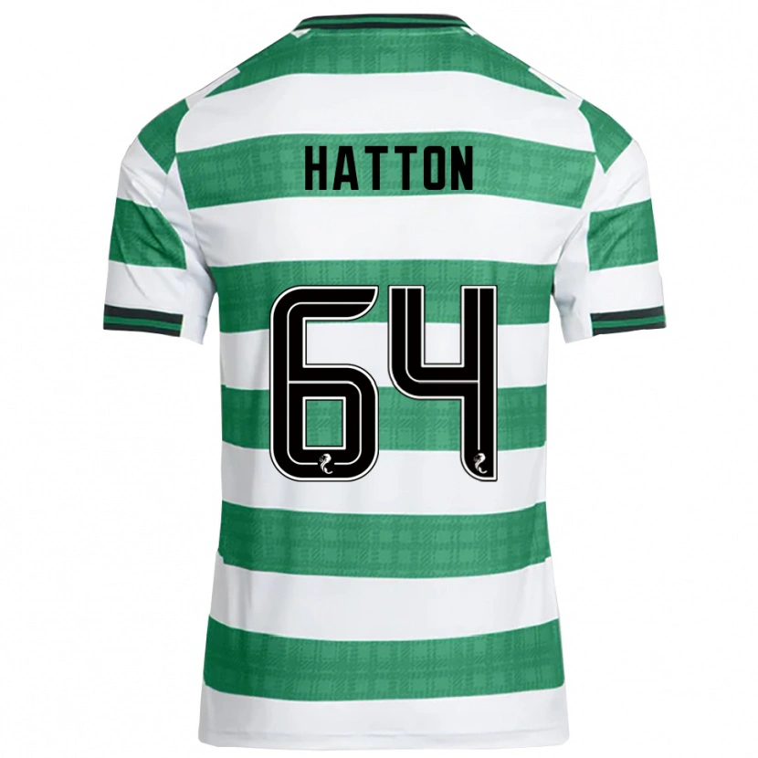 Danxen Mujer Camiseta Thomas Hatton #64 Verde Blanco 1ª Equipación 2025/26 La Camisa México