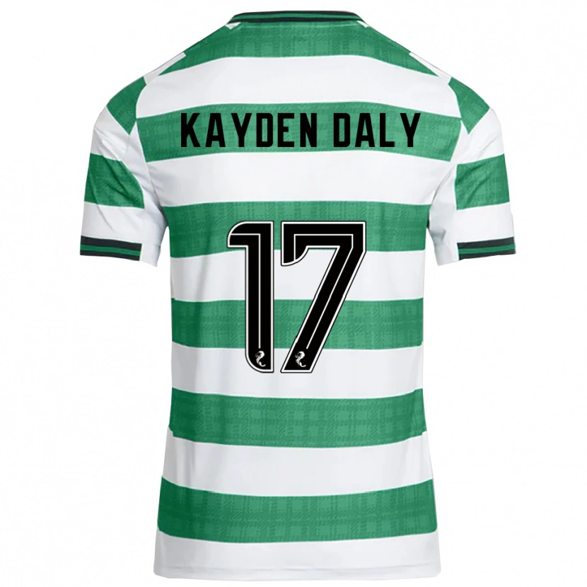 Danxen Mujer Camiseta Kayden Daly #17 Verde Blanco 1ª Equipación 2025/26 La Camisa México