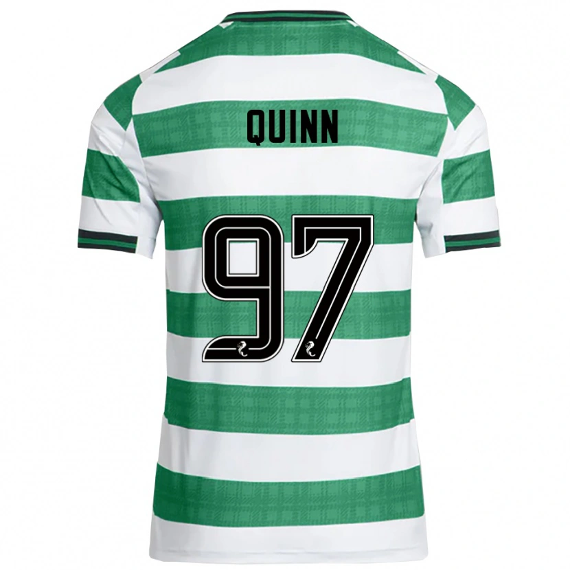 Danxen Mujer Camiseta Ben Quinn #97 Verde Blanco 1ª Equipación 2025/26 La Camisa México