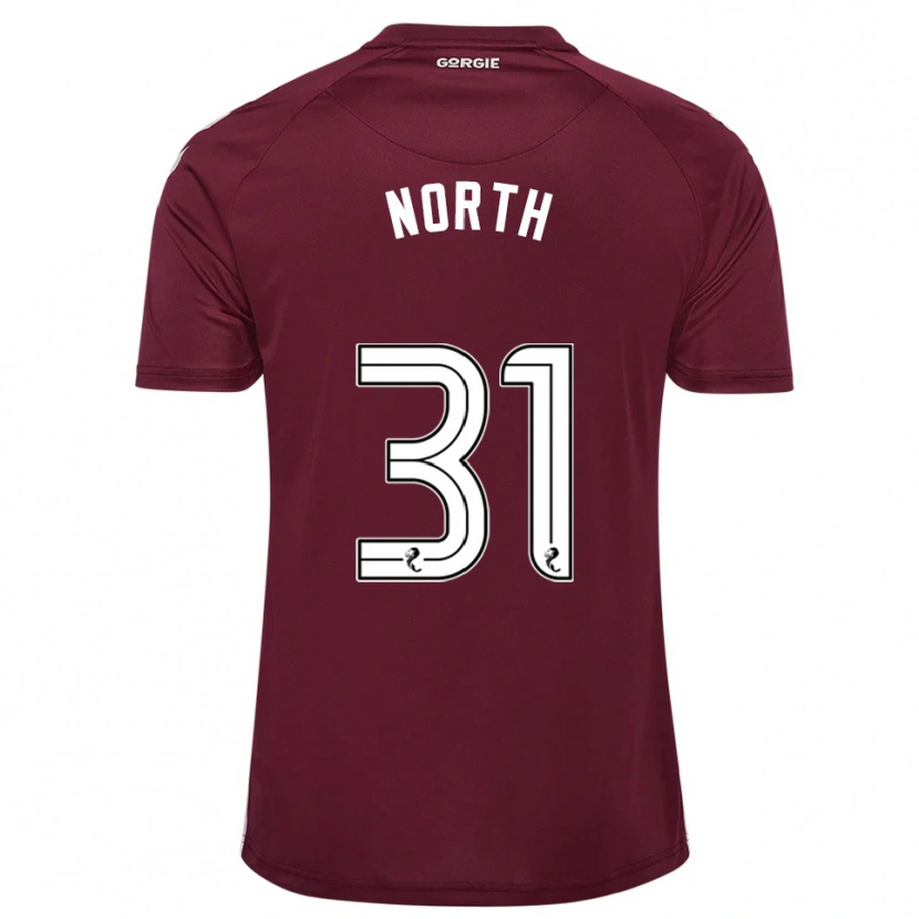 Danxen Mujer Camiseta Tommy North #31 Borgoña Blanco 1ª Equipación 2025/26 La Camisa México