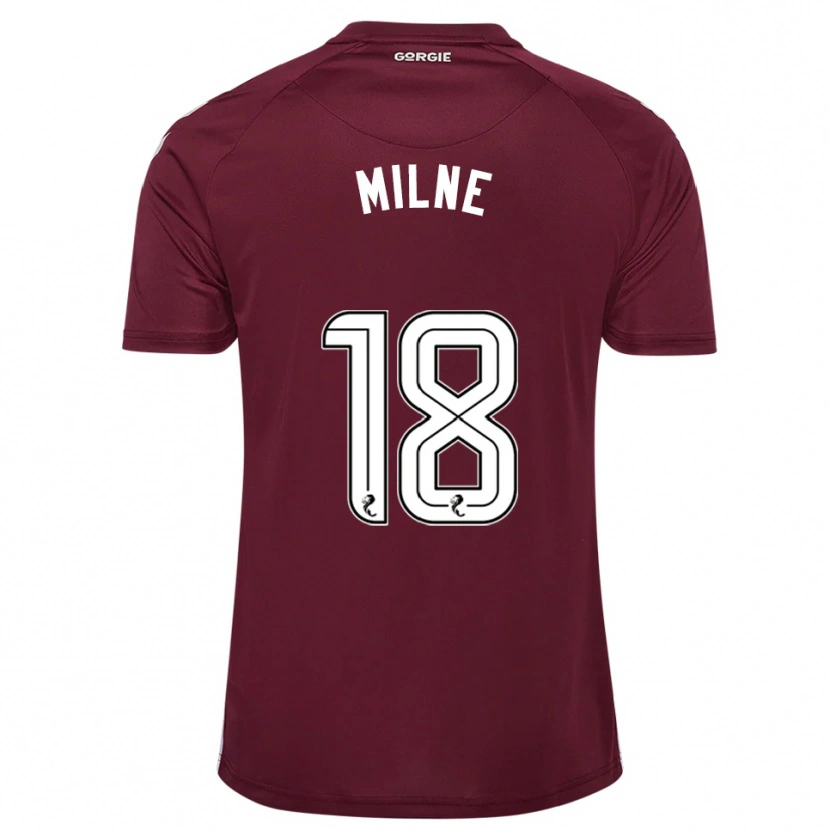 Danxen Mujer Camiseta Harry Milne #18 Borgoña Blanco 1ª Equipación 2025/26 La Camisa México