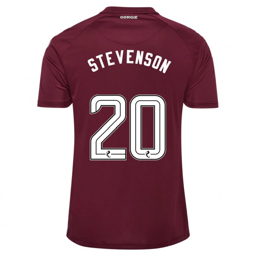 Danxen Mujer Camiseta Gus Stevenson #20 Borgoña Blanco 1ª Equipación 2025/26 La Camisa México