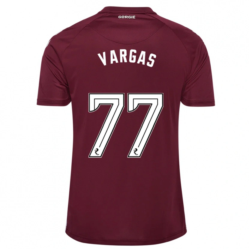 Danxen Mujer Camiseta Kenneth Vargas #77 Borgoña Blanco 1ª Equipación 2025/26 La Camisa México