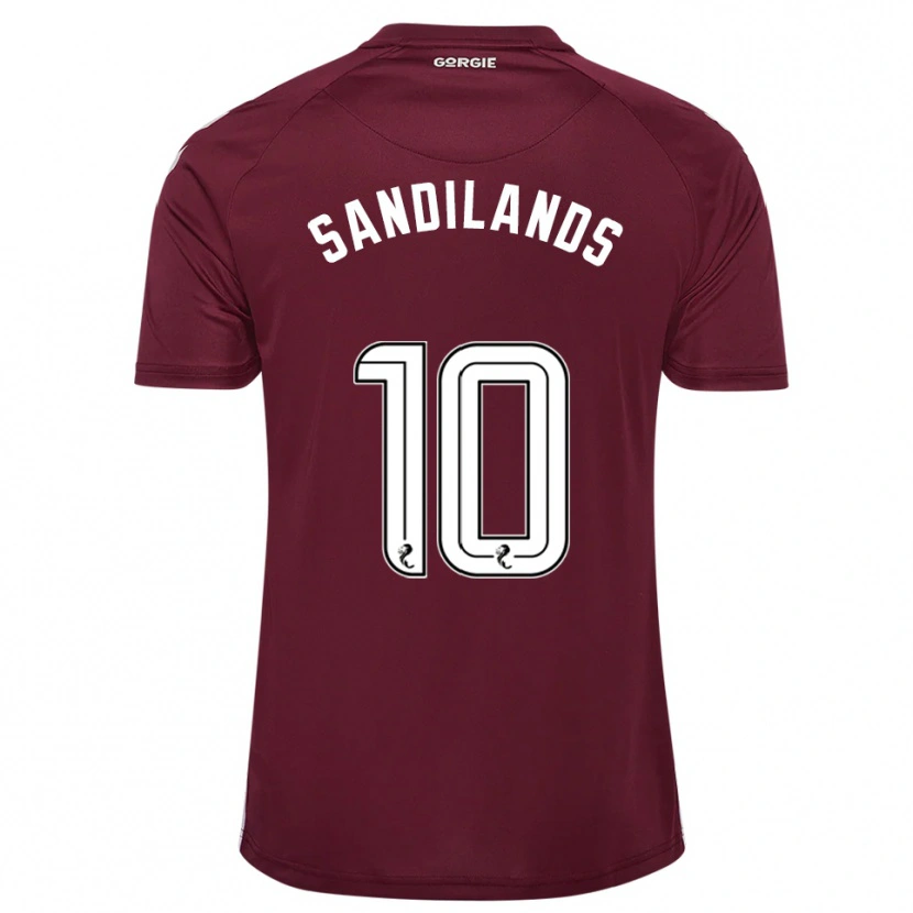 Danxen Mujer Camiseta Callum Sandilands #10 Borgoña Blanco 1ª Equipación 2025/26 La Camisa México