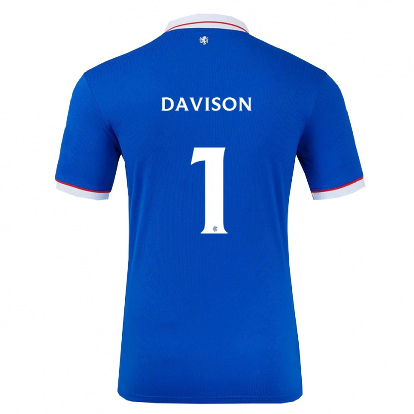 Danxen Mujer Camiseta Hannah Davison #1 Azul Blanco 1ª Equipación 2025/26 La Camisa México