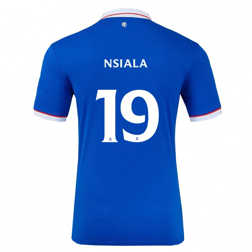 Danxen Mujer Camiseta Clinton Nsiala #19 Azul Blanco 1ª Equipación 2025/26 La Camisa México