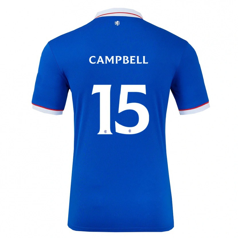 Danxen Mujer Camiseta Connor Campbell #15 Azul Blanco 1ª Equipación 2025/26 La Camisa México