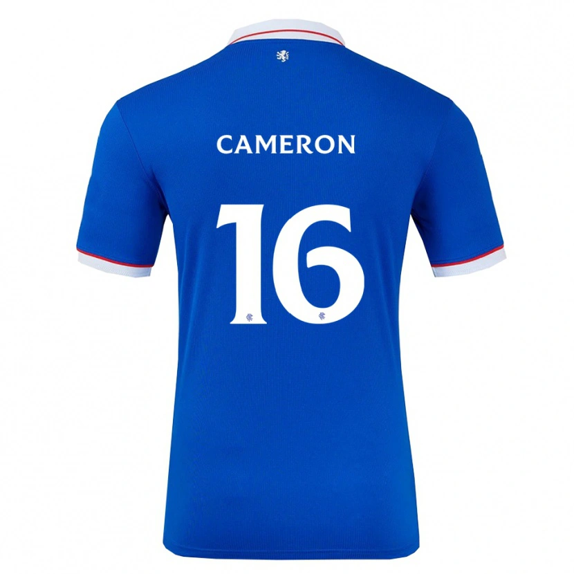 Danxen Mujer Camiseta Lyall Cameron #16 Azul Blanco 1ª Equipación 2025/26 La Camisa México
