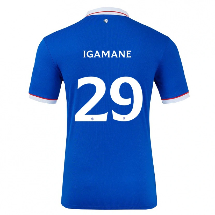Danxen Mujer Camiseta Hamza Igamane #29 Azul Blanco 1ª Equipación 2025/26 La Camisa México