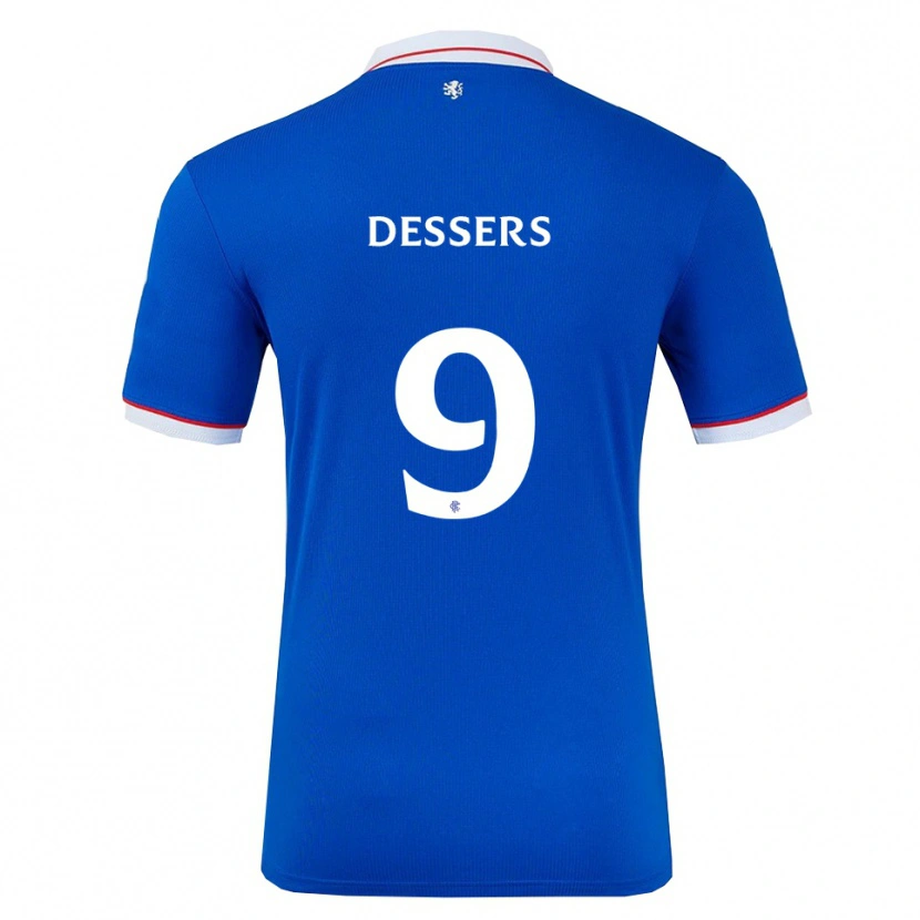 Danxen Mujer Camiseta Cyriel Dessers #9 Azul Blanco 1ª Equipación 2025/26 La Camisa México