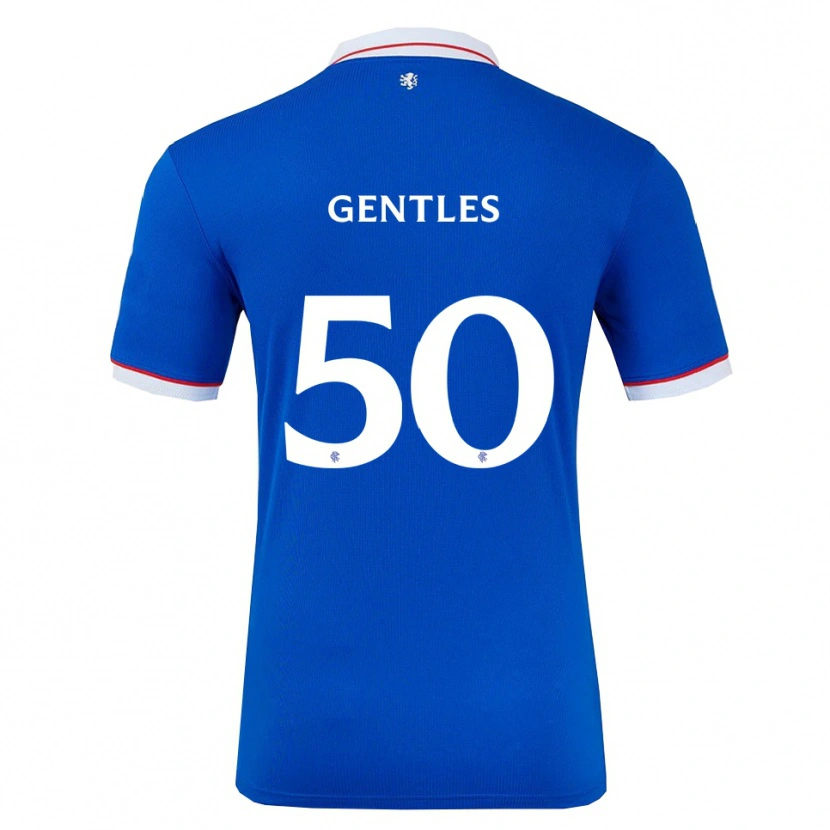Danxen Mujer Camiseta Josh Gentles #50 Azul Blanco 1ª Equipación 2025/26 La Camisa México