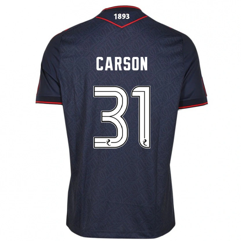 Danxen Mujer Camiseta Trevor Carson #31 Azul Marino Blanco 1ª Equipación 2025/26 La Camisa México