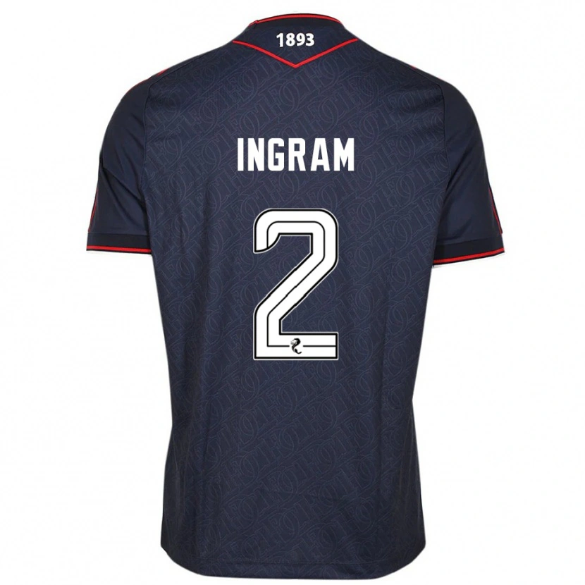 Danxen Mujer Camiseta Ethan Ingram #2 Azul Marino Blanco 1ª Equipación 2025/26 La Camisa México