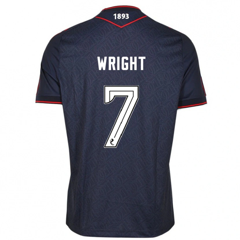 Danxen Mujer Camiseta Drey Wright #7 Azul Marino Blanco 1ª Equipación 2025/26 La Camisa México