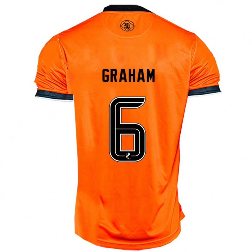 Danxen Mujer Camiseta Ross Graham #6 Naranja Negro 1ª Equipación 2025/26 La Camisa México