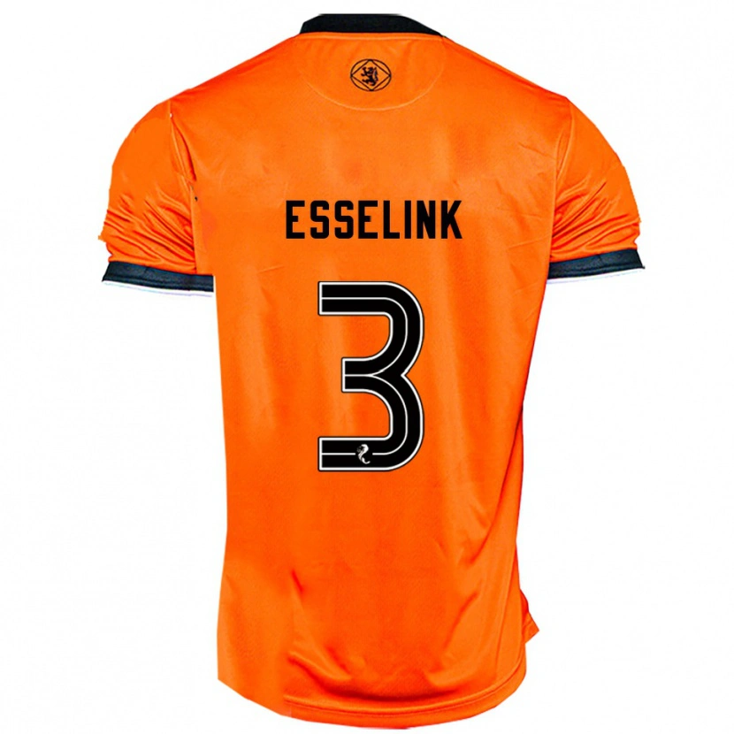 Danxen Mujer Camiseta Bert Esselink #3 Naranja Negro 1ª Equipación 2025/26 La Camisa México