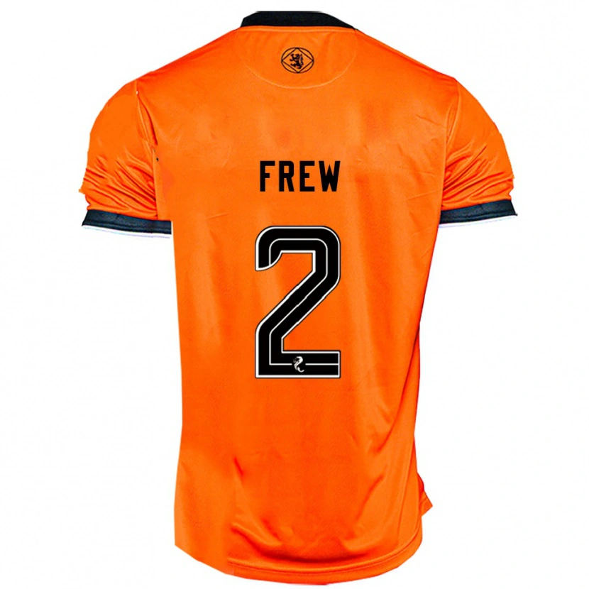 Danxen Mujer Camiseta Katie Frew #2 Naranja Negro 1ª Equipación 2025/26 La Camisa México