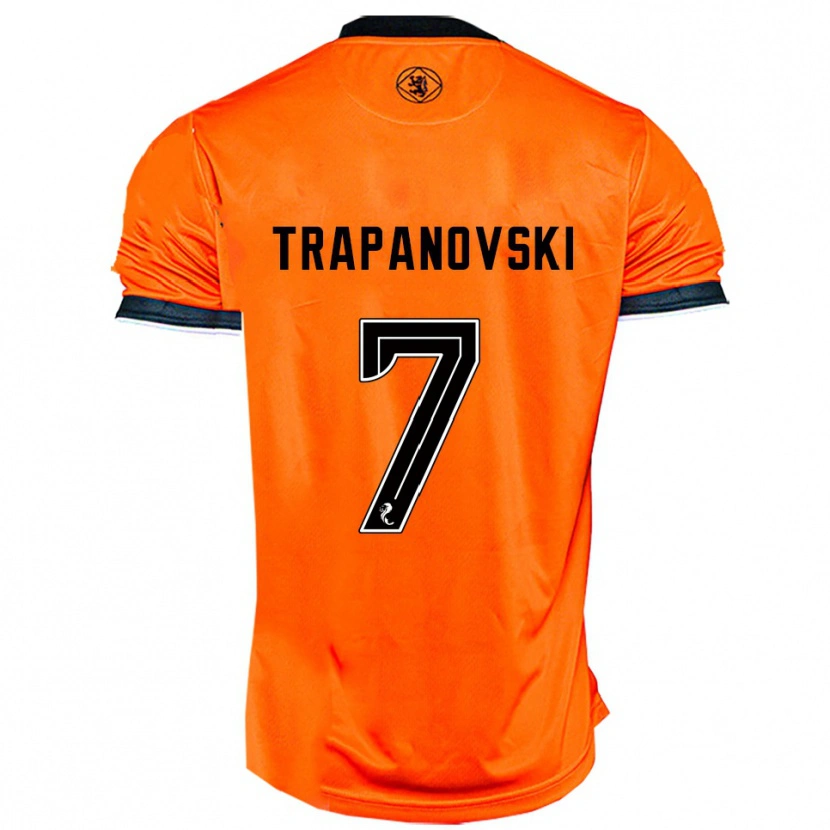 Danxen Mujer Camiseta Kristijan Trapanovski #7 Naranja Negro 1ª Equipación 2025/26 La Camisa México
