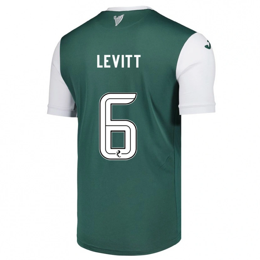 Danxen Mujer Camiseta Dylan Levitt #6 Verde Blanco 1ª Equipación 2025/26 La Camisa México