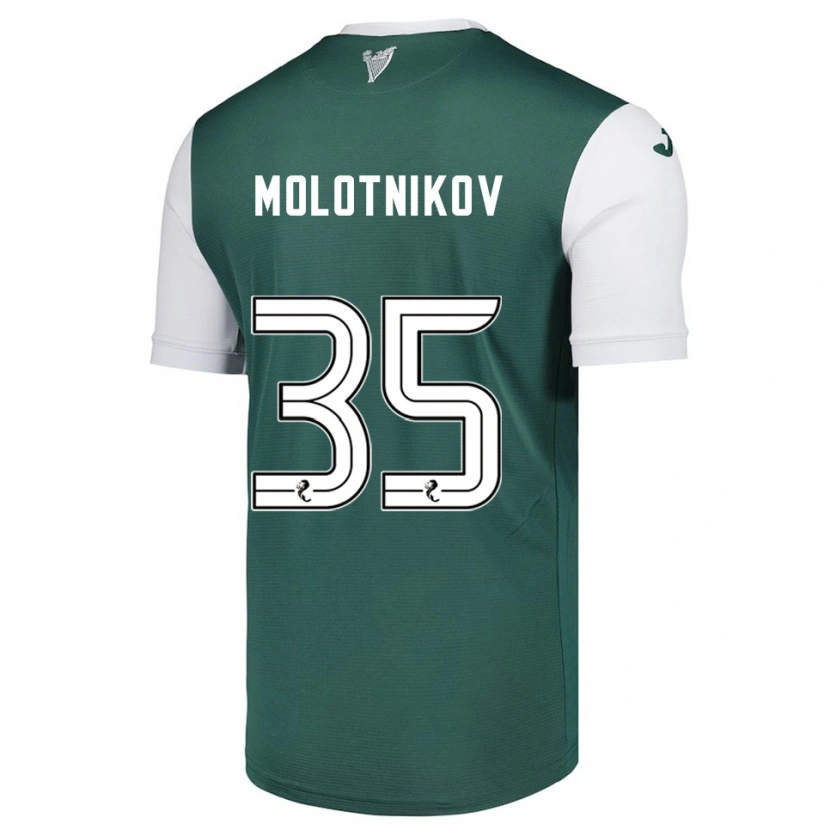 Danxen Mujer Camiseta Rudi Molotnikov #35 Verde Blanco 1ª Equipación 2025/26 La Camisa México