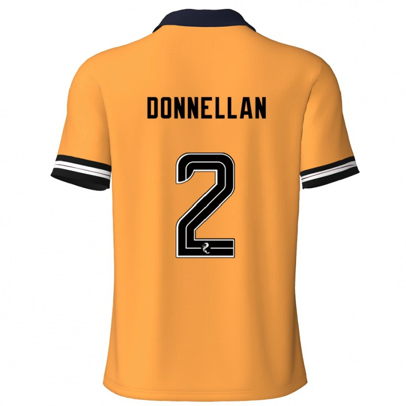 Danxen Mujer Camiseta Shaun Donnellan #2 Amarillo Negro 1ª Equipación 2025/26 La Camisa México