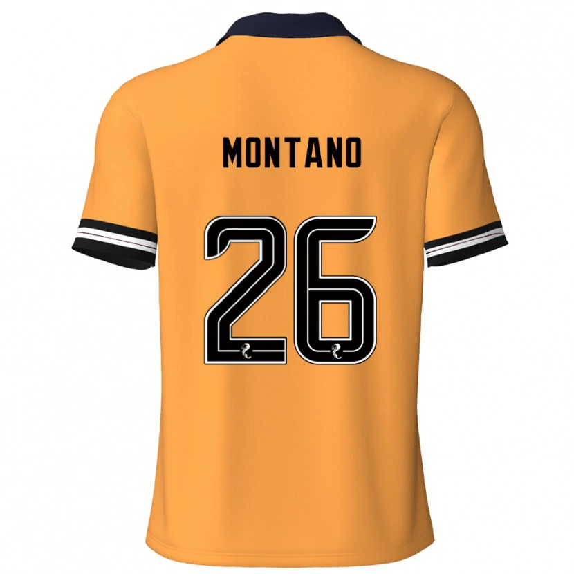 Danxen Mujer Camiseta Cristian Montano #26 Amarillo Negro 1ª Equipación 2025/26 La Camisa México