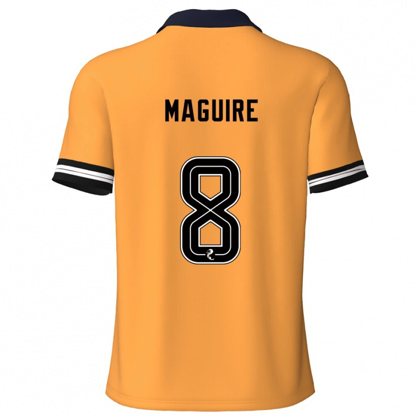 Danxen Mujer Camiseta Ciaran Maguire #8 Amarillo Negro 1ª Equipación 2025/26 La Camisa México