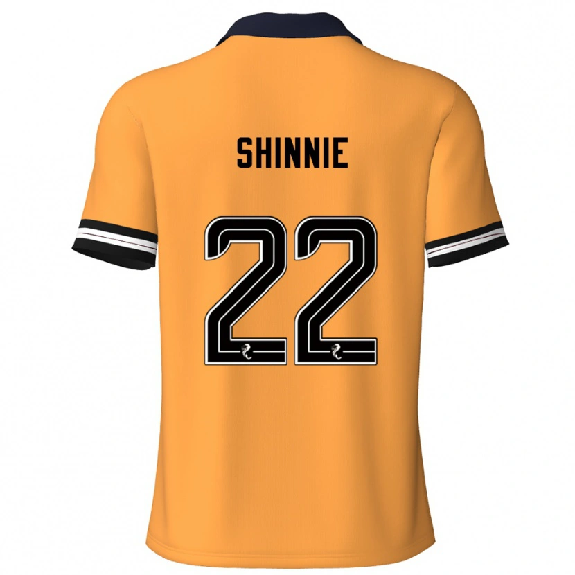 Danxen Mujer Camiseta Andrew Shinnie #22 Amarillo Negro 1ª Equipación 2025/26 La Camisa México