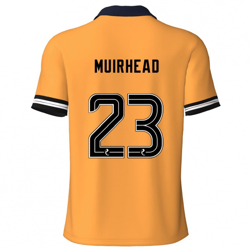 Danxen Mujer Camiseta Robbie Muirhead #23 Amarillo Negro 1ª Equipación 2025/26 La Camisa México