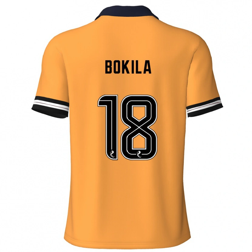 Danxen Mujer Camiseta Jeremy Bokila #18 Amarillo Negro 1ª Equipación 2025/26 La Camisa México