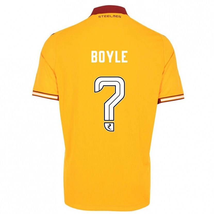 Danxen Mujer Camiseta Callum Boyle #0 Amarillo Borgoña 1ª Equipación 2025/26 La Camisa México