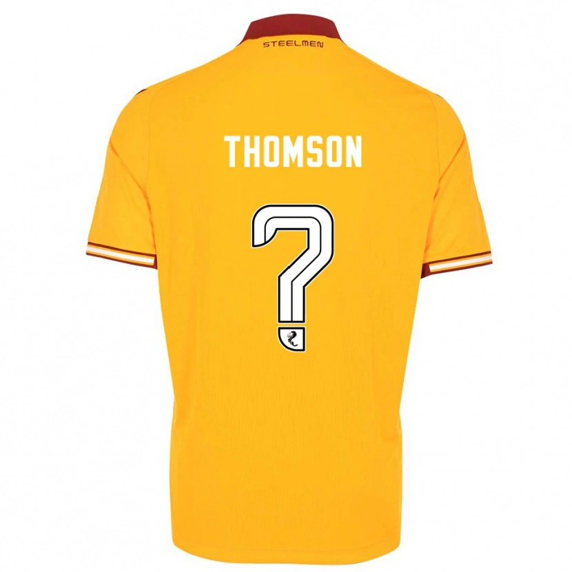 Danxen Mujer Camiseta Aaron Thomson #0 Amarillo Borgoña 1ª Equipación 2025/26 La Camisa México