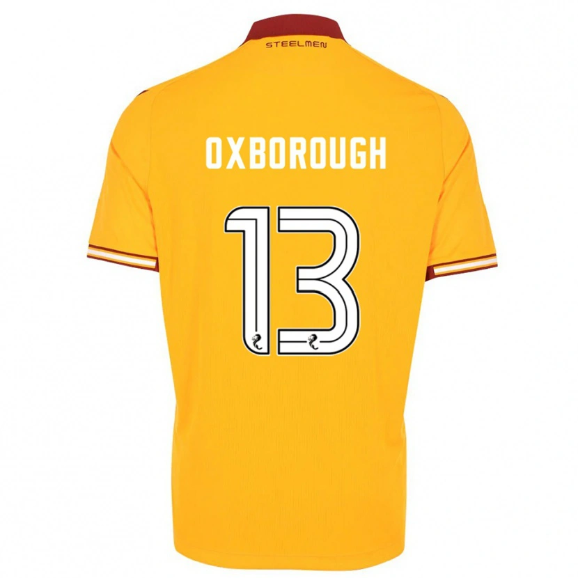 Danxen Mujer Camiseta Aston Oxborough #13 Amarillo Borgoña 1ª Equipación 2025/26 La Camisa México