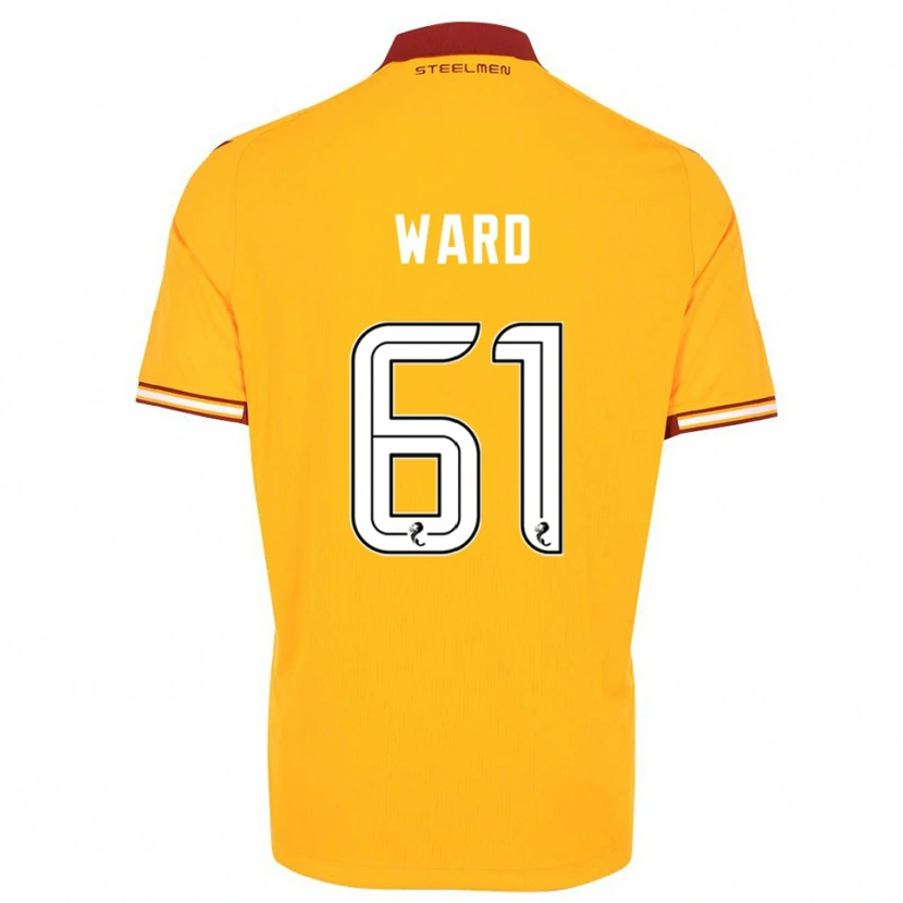 Danxen Mujer Camiseta Calum Ward #61 Amarillo Borgoña 1ª Equipación 2025/26 La Camisa México