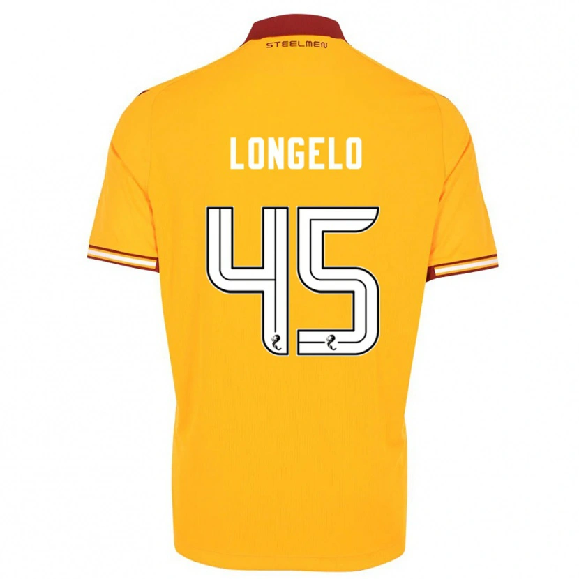 Danxen Mujer Camiseta Emmanuel Longelo #45 Amarillo Borgoña 1ª Equipación 2025/26 La Camisa México