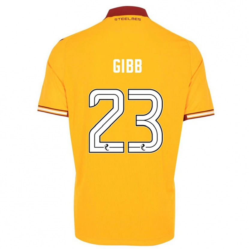 Danxen Mujer Camiseta Sarah Gibb #23 Amarillo Borgoña 1ª Equipación 2025/26 La Camisa México