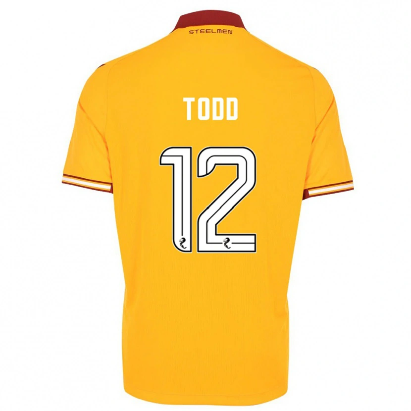 Danxen Mujer Camiseta Rachel Todd #12 Amarillo Borgoña 1ª Equipación 2025/26 La Camisa México
