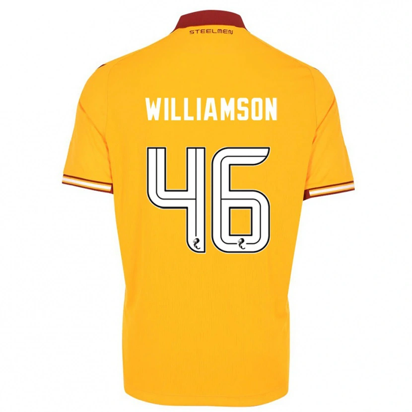 Danxen Mujer Camiseta Scott Williamson #46 Amarillo Borgoña 1ª Equipación 2025/26 La Camisa México