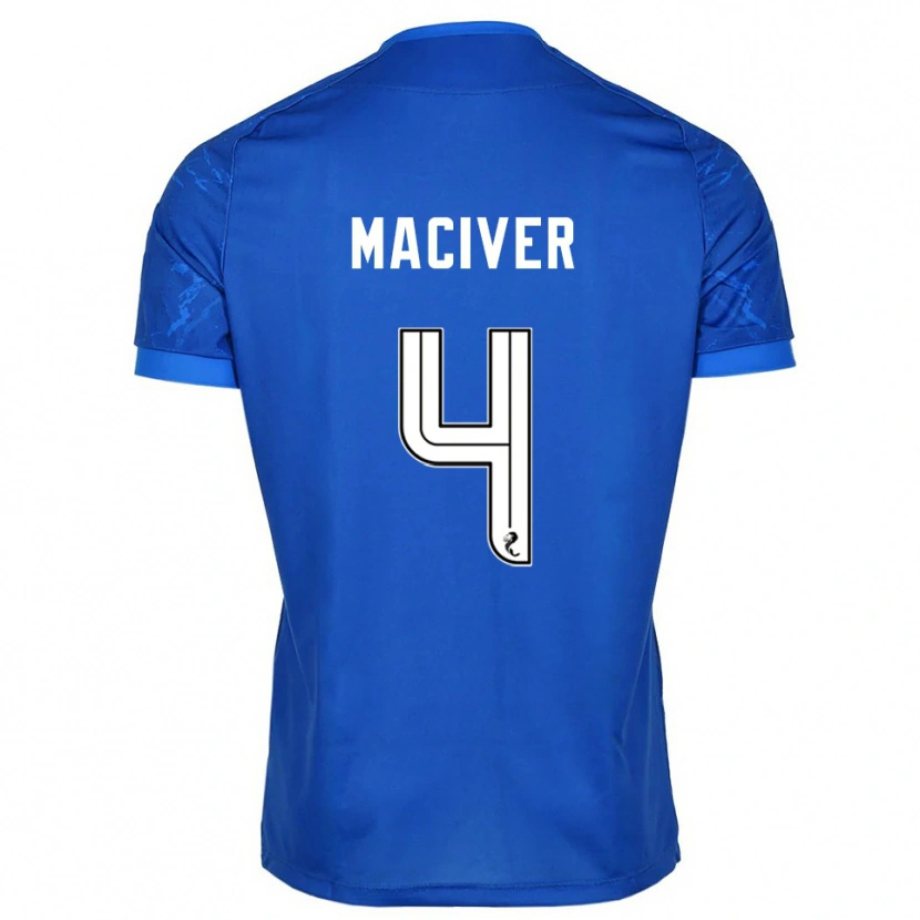 Danxen Mujer Camiseta Ellie Maciver #4 Azul Blanco 1ª Equipación 2025/26 La Camisa México