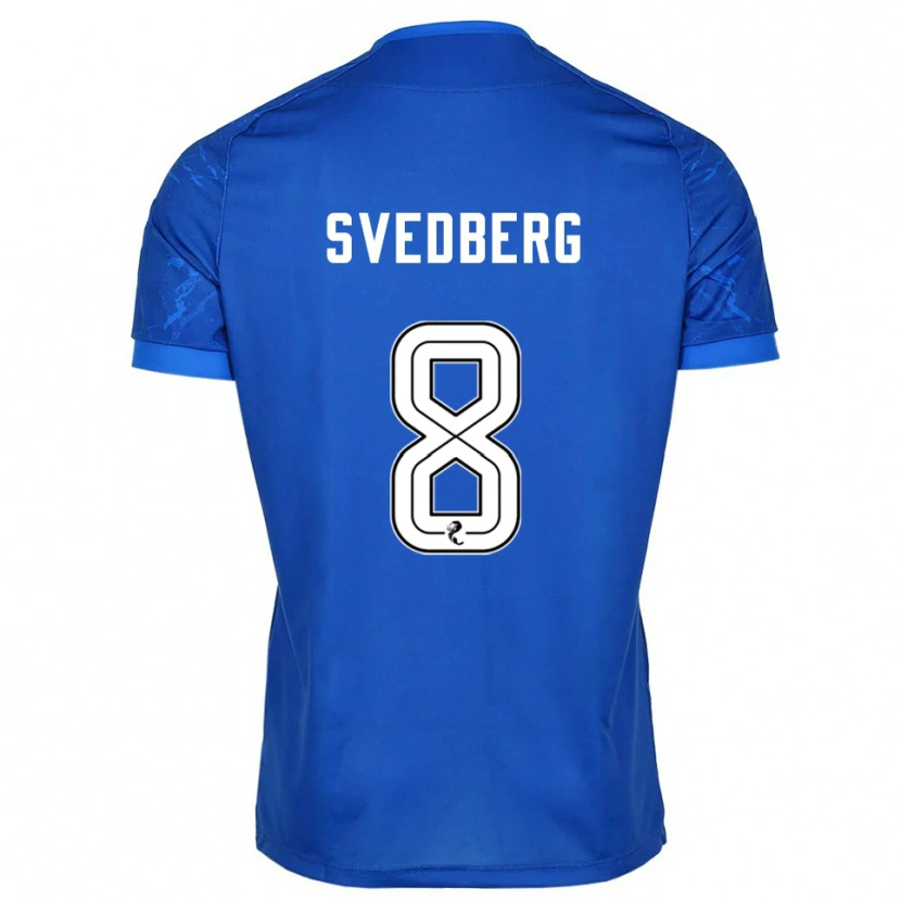 Danxen Mujer Camiseta Jonathan Svedberg #8 Azul Blanco 1ª Equipación 2025/26 La Camisa México