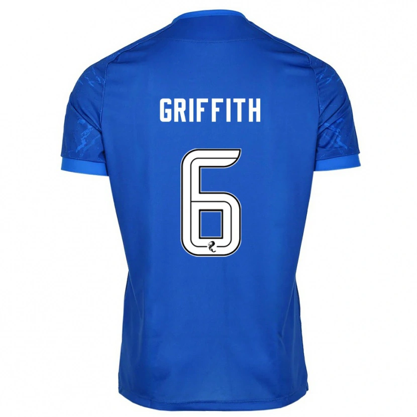 Danxen Mujer Camiseta Víctor Griffith #6 Azul Blanco 1ª Equipación 2025/26 La Camisa México