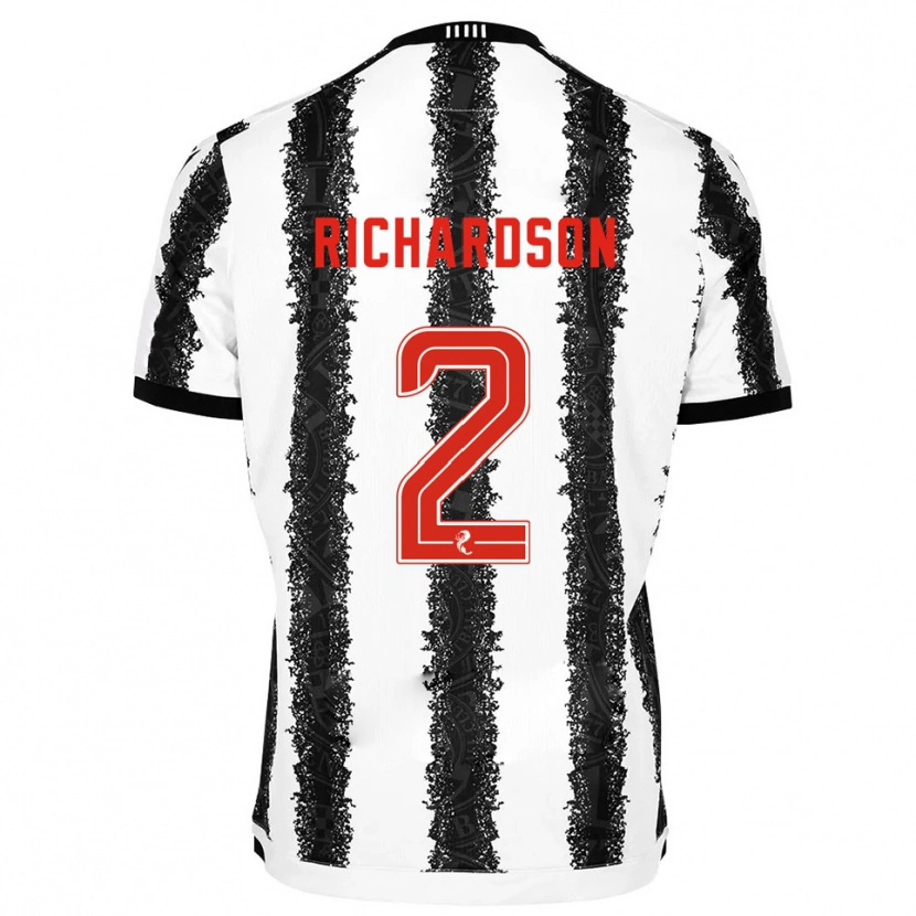 Danxen Mujer Camiseta Jayden Richardson #2 Blanco Negro 1ª Equipación 2025/26 La Camisa México